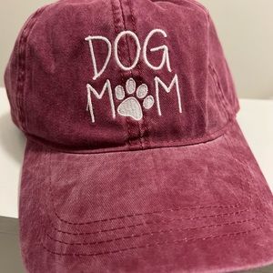 Maroon Dog Mom Baseball Cap